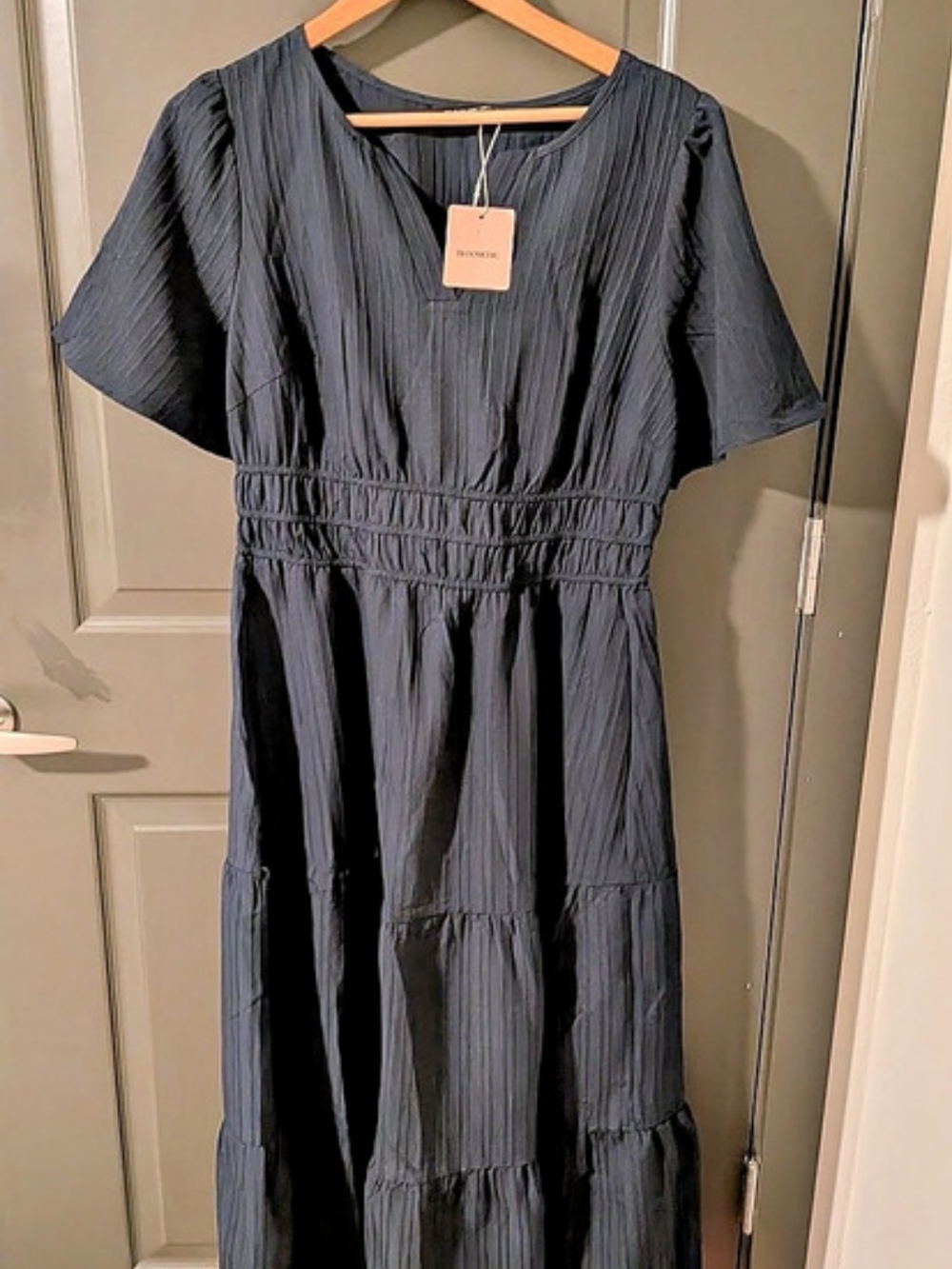 BloomChic Maxi Tiered Dress in Blue Size 10 NWT